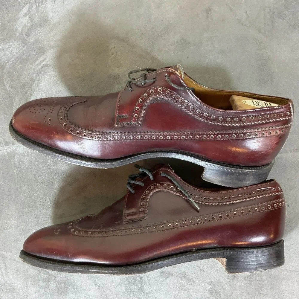 Church’s Of England 9.5 F Ox blood Calf Medallion Toe Men’s Dress Shoes 10.5 D